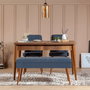Hanah Home Vina 1048 - 3 Nogal y Azul Oscuro